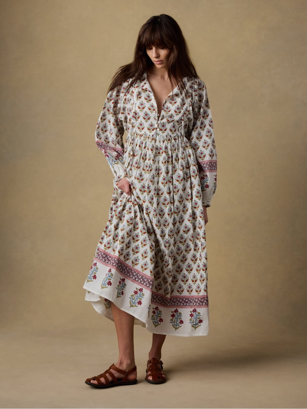Faherty Suki Dress in Antique Bouquet S